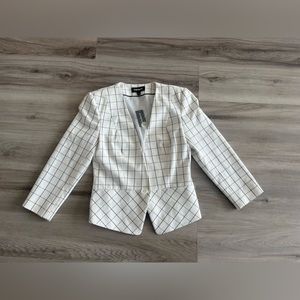 Express 2 White Black Casual Blazer
